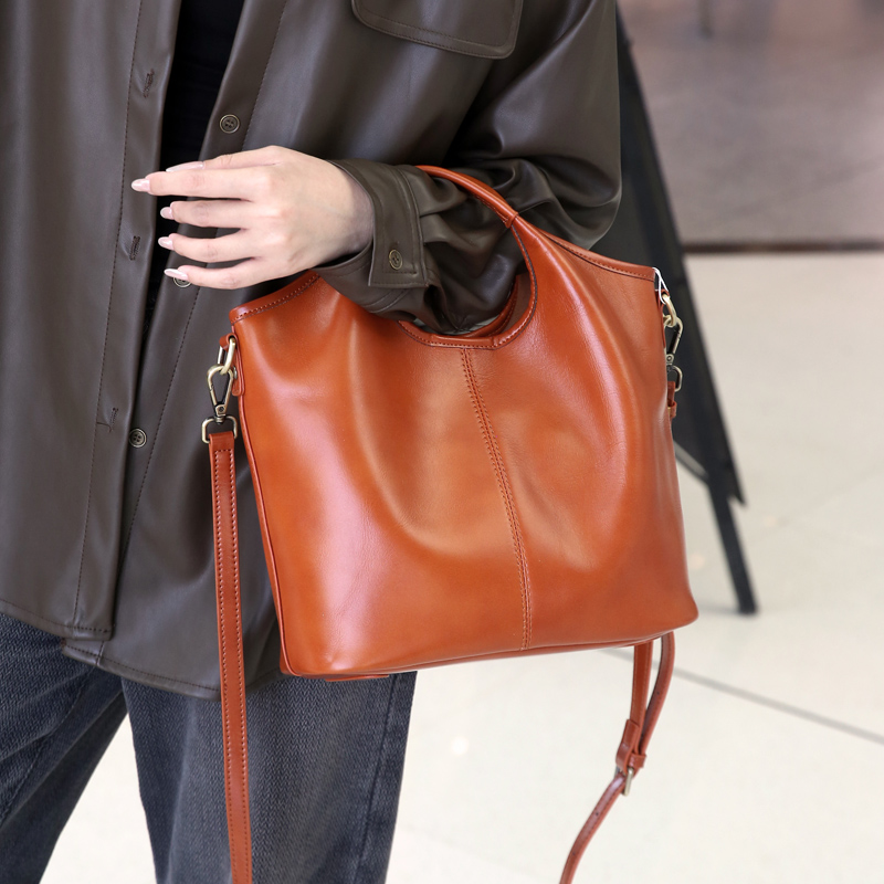 丝芙伦真皮大容量斜挎手提托特包