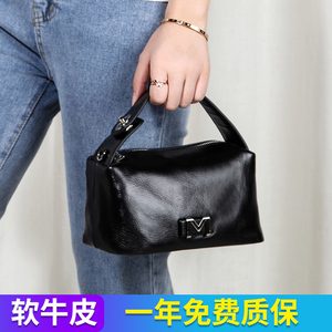 小众设计真皮手提小方包女斜挎2023新款高级感软牛皮休闲肩挎小包