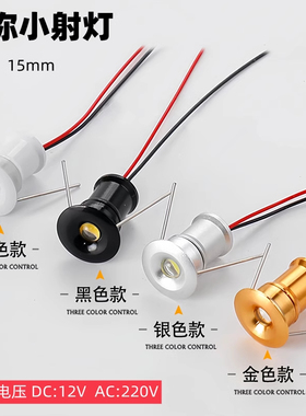 led嵌入式12V迷你小射灯220V开孔15-17mm 1W客厅星空顶满天星射灯