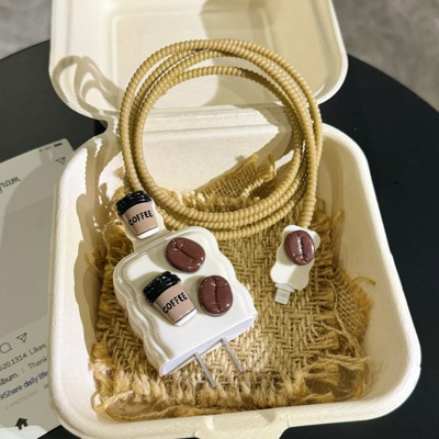 咖啡豆苹果20w充电器保护套