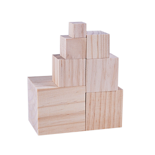 正方体正方形彩色小木块模型红色方块实木diy手工木头积木材料