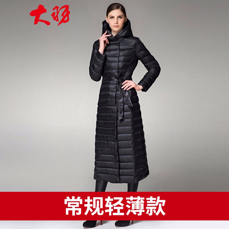 大羽羽绒服中长款轻薄羽绒服
