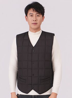 大羽羽绒马甲秋冬内搭轻薄保暖羽绒服防寒时尚纯色百搭马甲81001