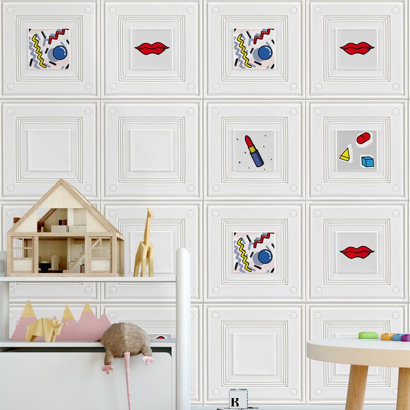 英伦风卡丁车3d立体自粘彩色时尚墙贴卡通口红卧室客厅背景墙装饰