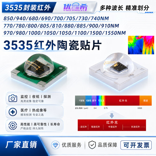 陶瓷3535红外发射led灯珠
