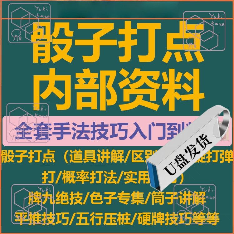 U盘优盘骰子筛子教程视频牌九麻将摇色子手法胡牌猜牌高手速成