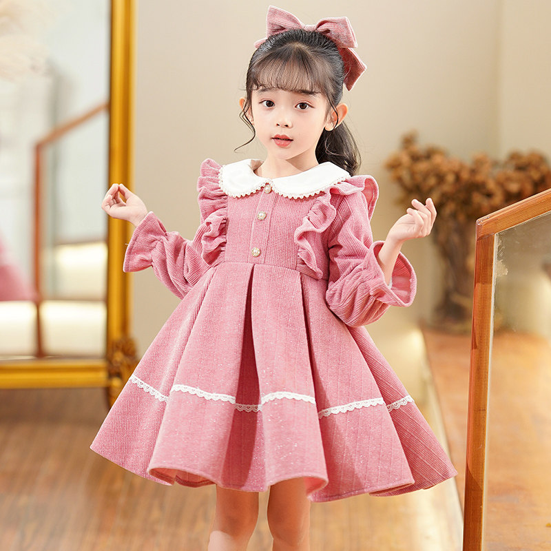 女童连衣裙2026秋冬新款童装春秋儿童洋气时髦春季女孩公主裙春装