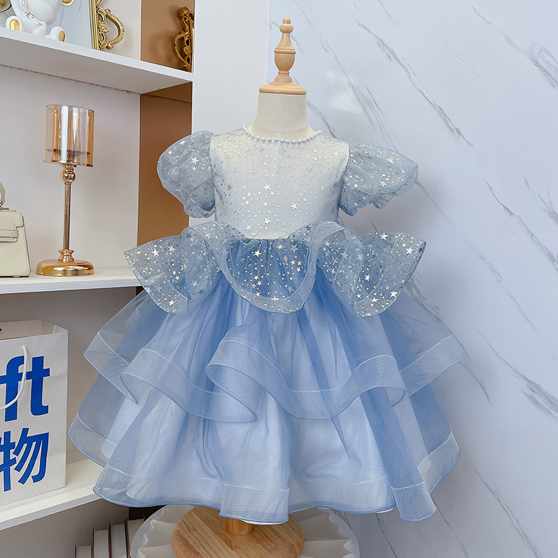 女童公主裙蓬蓬纱夏装连衣裙女孩夏季2025新款礼服儿童装洋气裙子