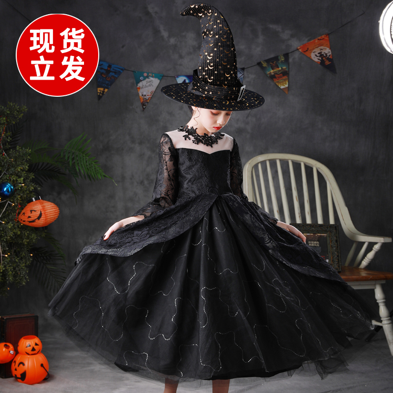 万圣节儿童服装女童女巫角色表演服女童吸血鬼演出服cosplay装扮