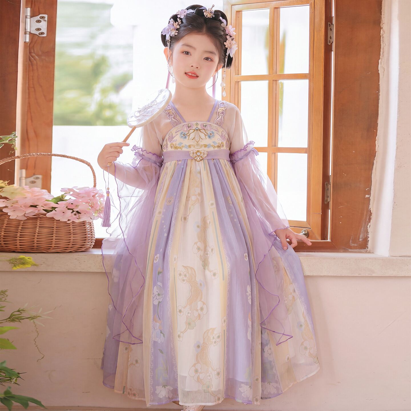 汉服女童2026新款夏季儿童古风仙气飘逸薄款公主裙超仙国风连衣裙