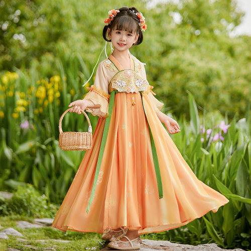 女童汉服夏款儿童古装连衣裙2026新款中国风夏装女孩公主裙子夏季