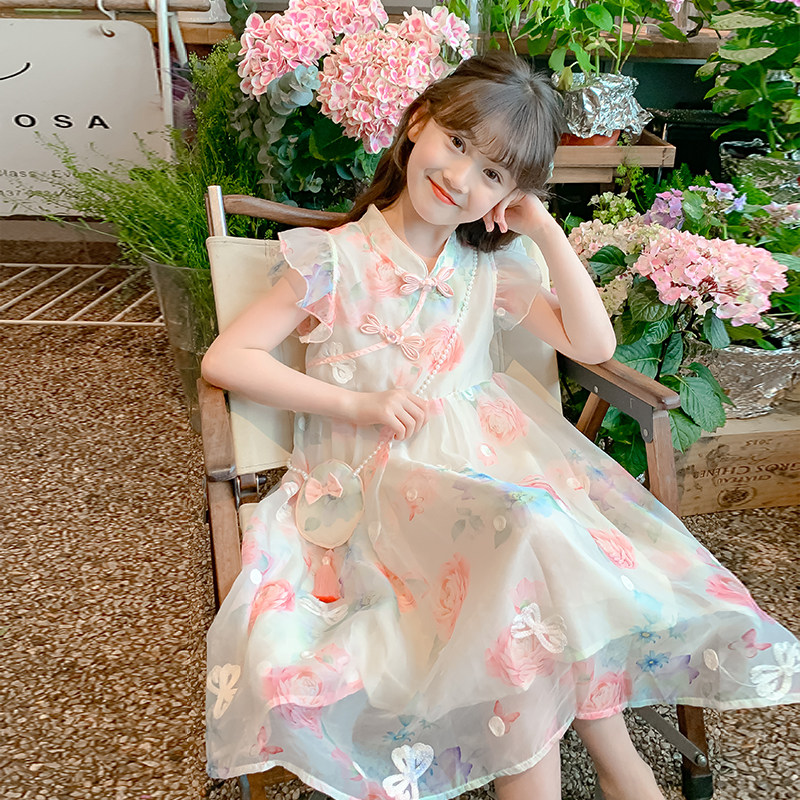 女童夏装连衣裙2026新款儿童改良旗袍裙子夏款小女孩新中式公主裙