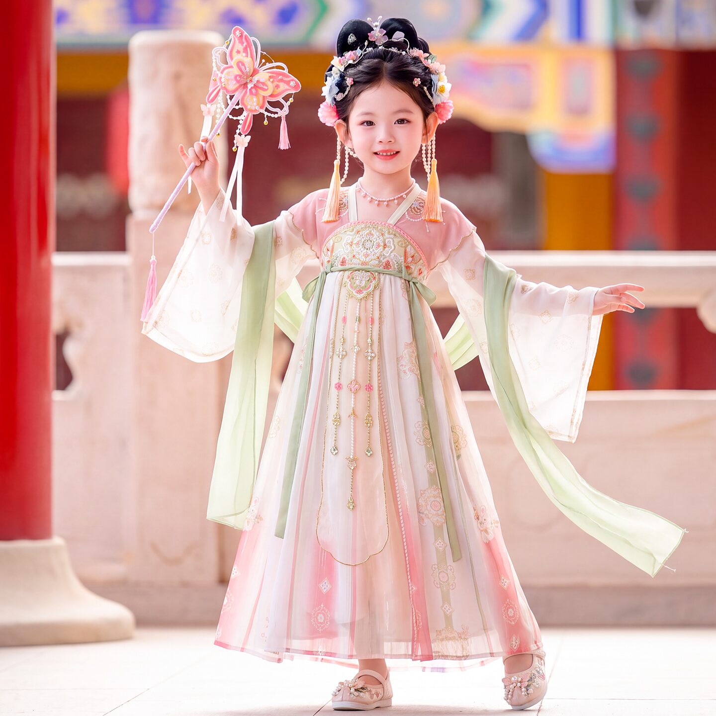 汉服女童秋季2026新款儿童古装日常可穿中国风秋装女孩公主连衣裙