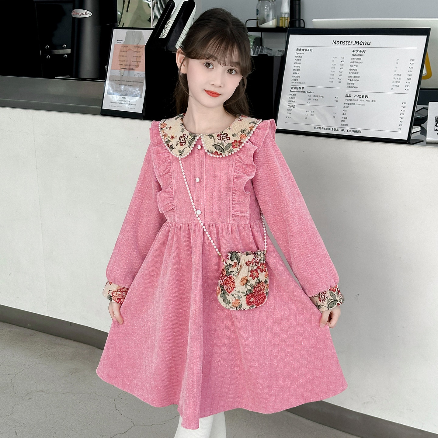 女童秋装连衣裙洋气小女孩童装裙子2025新款儿童甜美公主裙春秋季