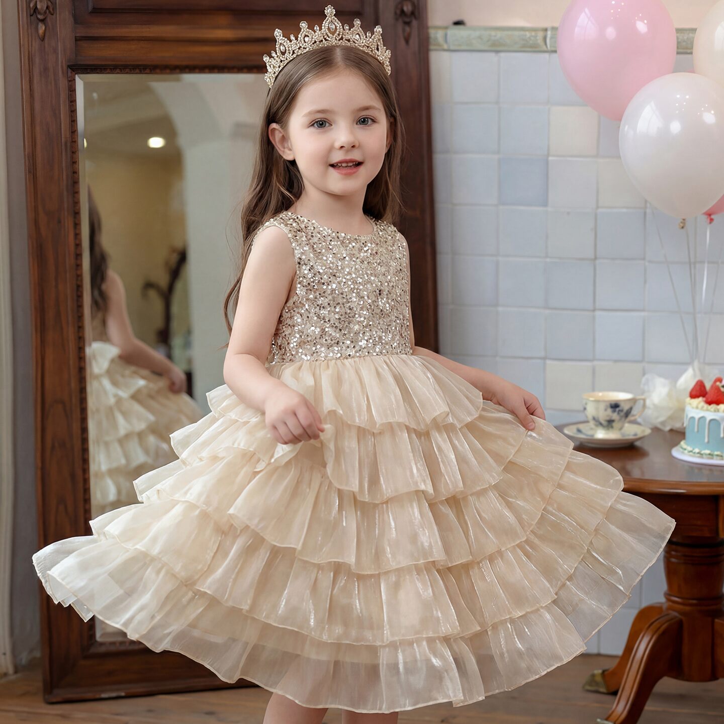 女童礼服连衣裙夏装2026新款小女孩洋气裙子儿童装背心公主裙夏季