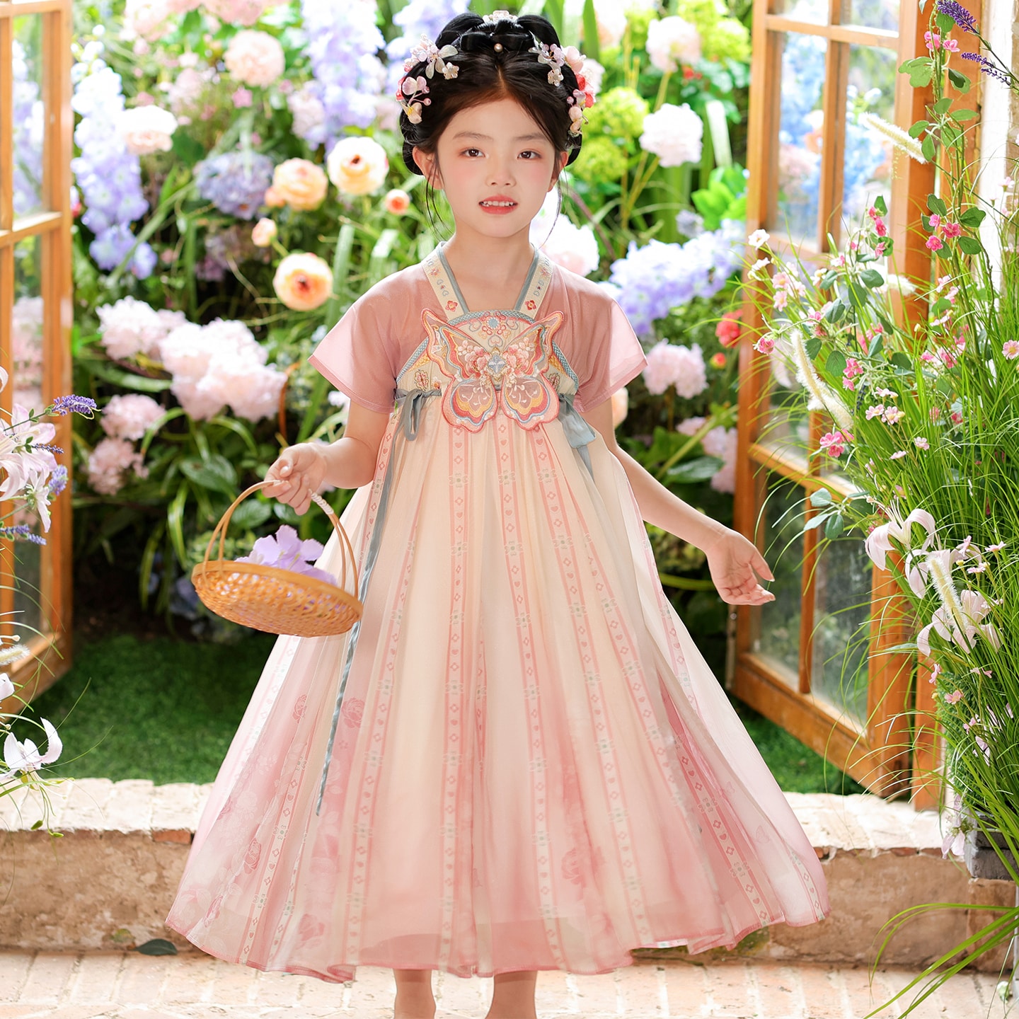 汉服女童2026夏装儿童古装仙气唐装连衣裙女宝宝国风表演公主襦裙