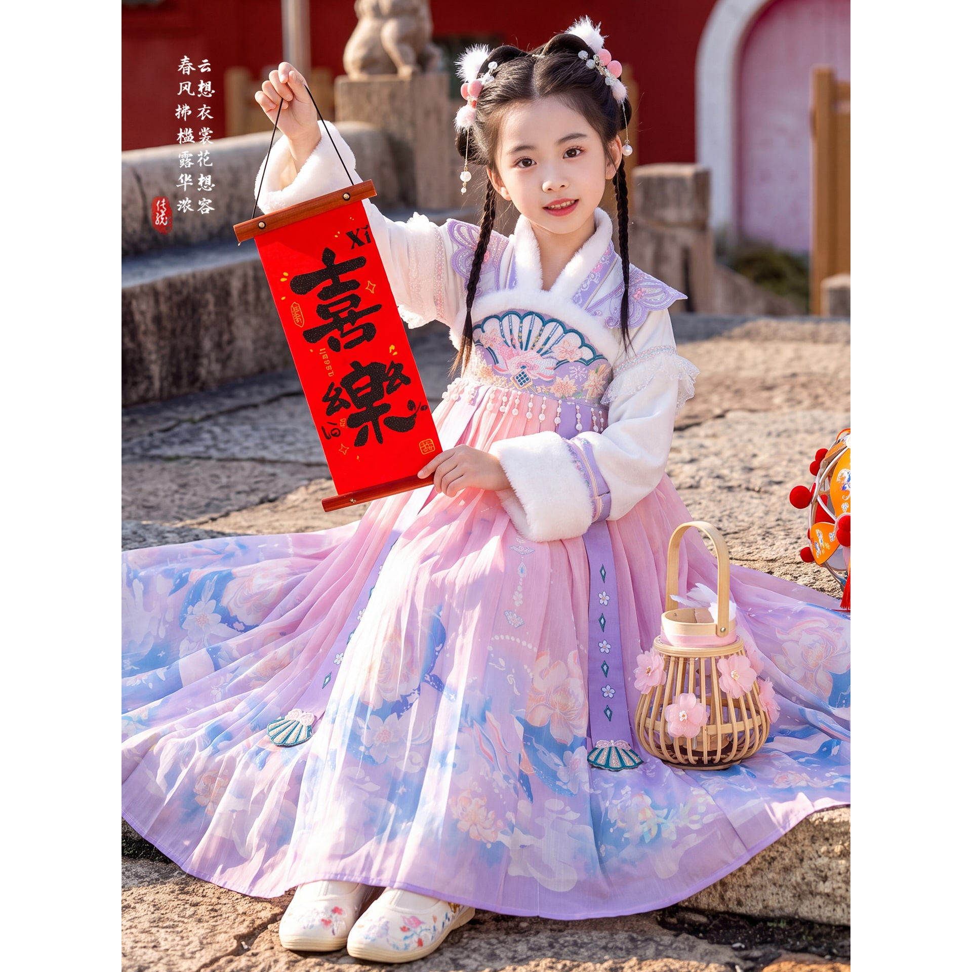 女童秋冬汉服古装连衣裙儿童古风超仙冬季唐装2026新款拜年服襦裙