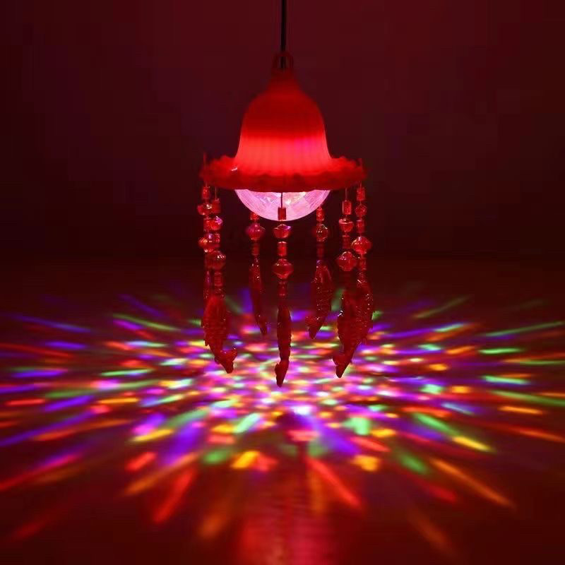 屯头村七彩魔球灯宫廷灯七彩旋转走马灯led旋转灯笼旋转灯笼配件