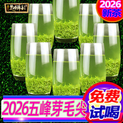 绿茶2026年新茶湖北特级明前头采茶叶宜昌五峰芽毛尖高山栗香500g