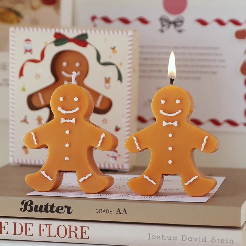 圣诞姜饼人香薰蜡烛礼物伴礼蠟燭
