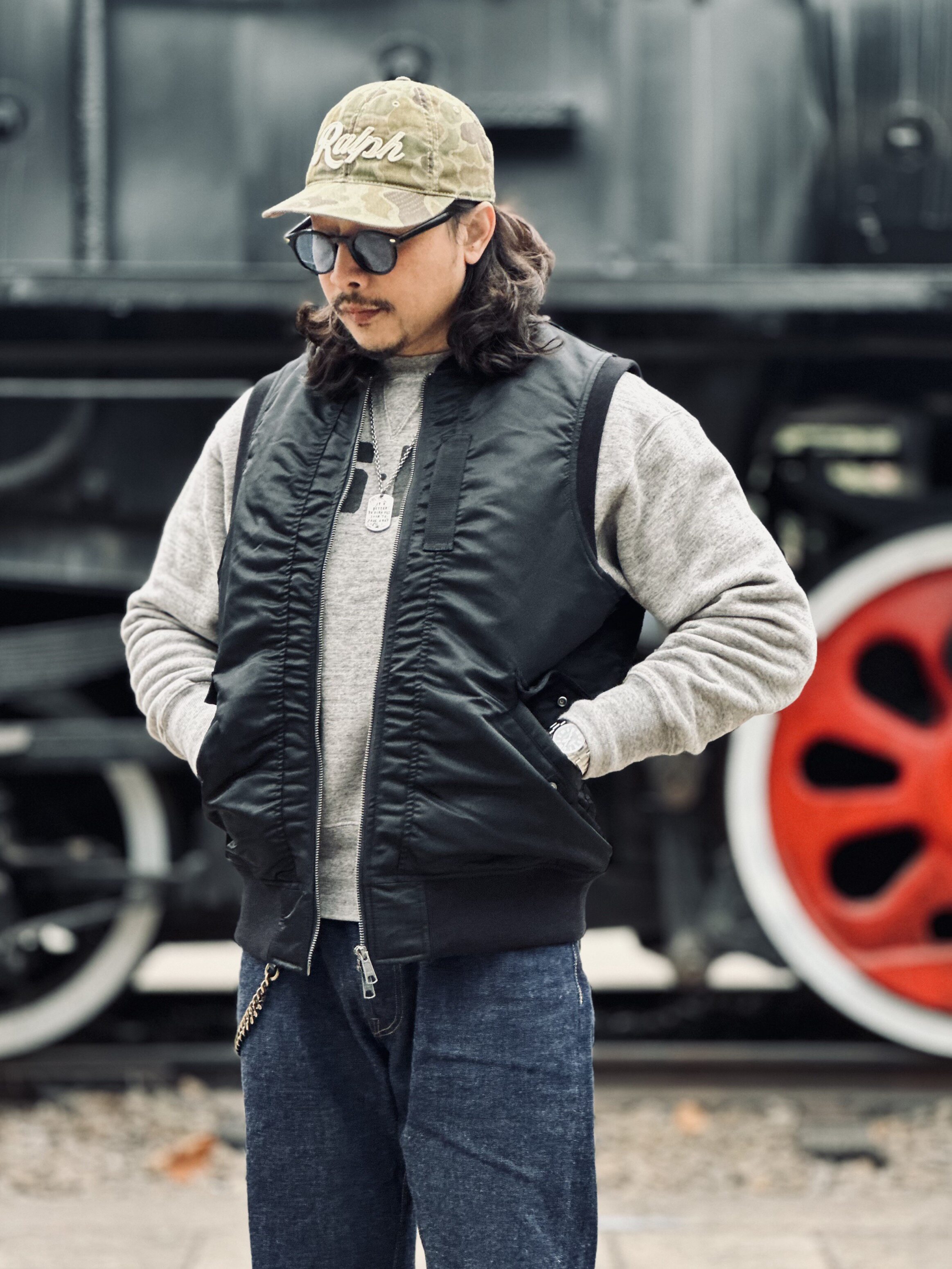 3M棉日单飞行服棉服马甲时尚百搭休闲上衣阿美咔叽工装风复古坎肩