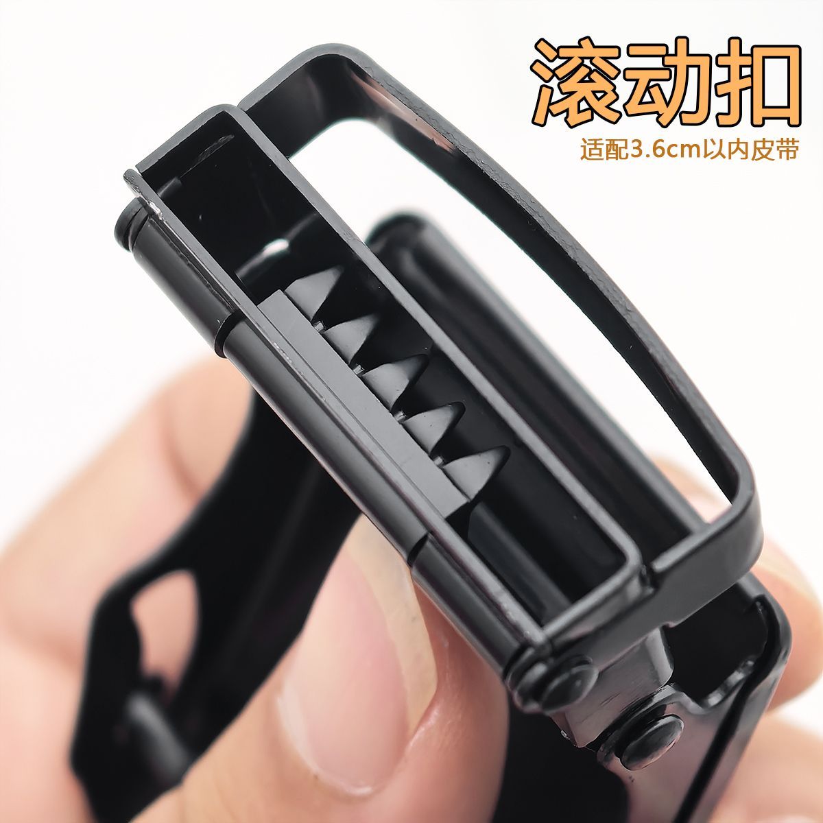 皮带扣老式单独扣头男士帆布滚轴自动3.5无牙皮带滚珠腰带裤带