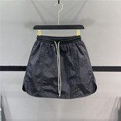 松紧腰a字裤 设计感小众工装 半身裙女夏季 裙宽松显瘦开叉休闲短裙