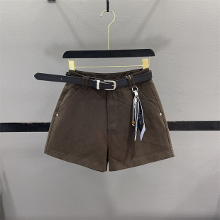 热裤 休闲短裤 减龄通勤百搭高腰宽松显瘦直筒阔腿裤 新款 女2026夏季