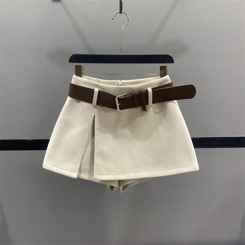 设计感开叉毛呢半身裙女2025秋冬新款防走光显瘦辣妹A字休闲短裙,女装/女士精品,半身裙,淘宝优惠券,粉丝福利购,淘宝优惠卷