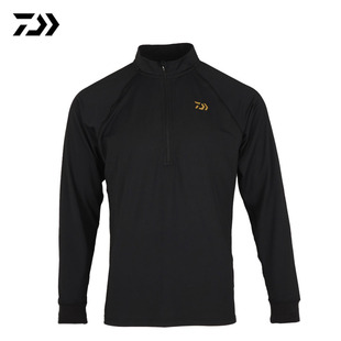 DAIWA达亿瓦钓鱼服DE-6225CS长袖衫路亚秋冬圆领T恤轻薄打底衫