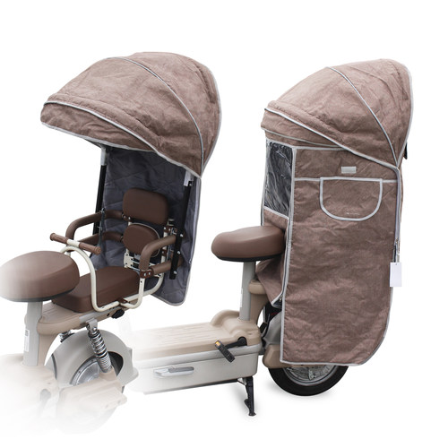 电动自行车后置防风雨加厚棉棚