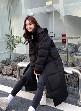 黑色超长款羽绒服男女过膝加厚2023年新款冬季白鸭绒情侣中戏外套