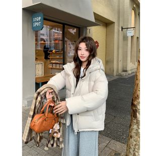 巨好看大绒朵白鸭绒加厚小个子面包外套 冬季 短款 羽绒服女2025新款