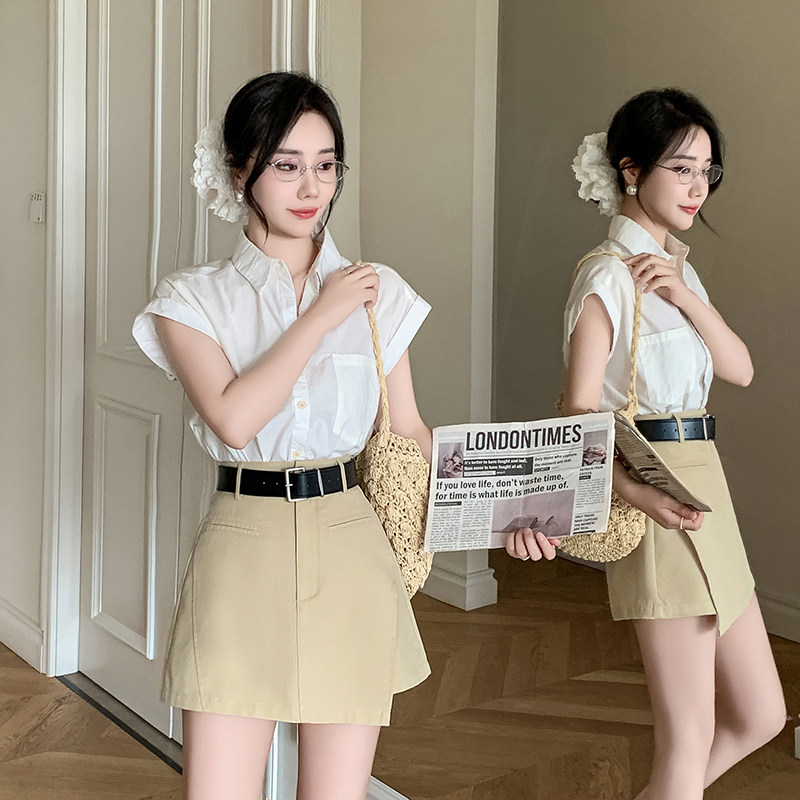 休闲短裤裙女2026春夏季新款工装裤裙高腰阔腿靴裤外穿短裙裤女