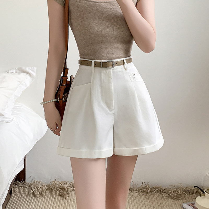 休闲短裤女2026春夏季洗水工装短裤宽松a字显瘦小个子阔腿裤女