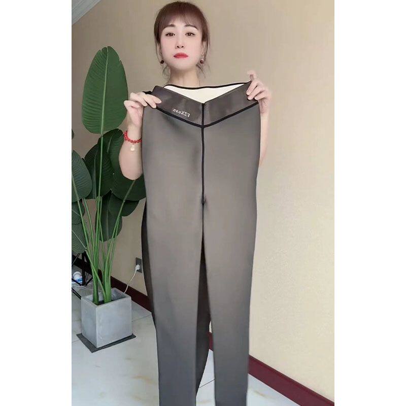 2024秋冬羊毛鱼鳞网格透肤裤高腰一线档踩脚连脚袜保暖弹力大码潮