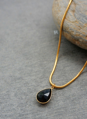 小水滴~钛钢项链chorker不掉色高级感锁骨链蛇链可戴洗澡不褪色