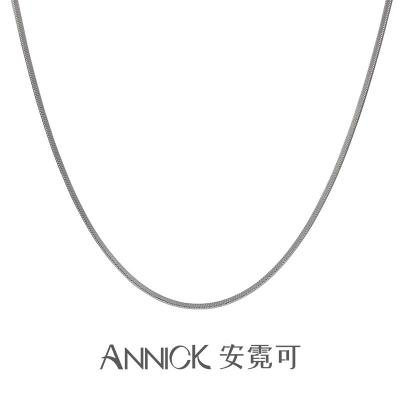 纯银四角蛇骨链简约时尚百搭情侣