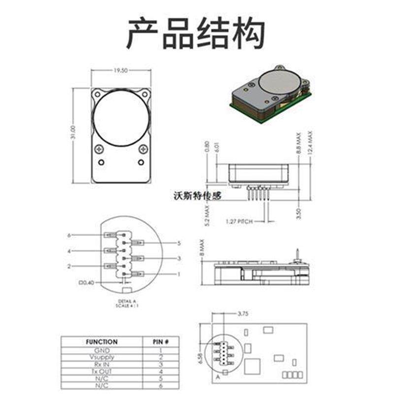 议价COZIR-LP3-5000英国CO2二氧化碳气体传感器 COZIR-LP