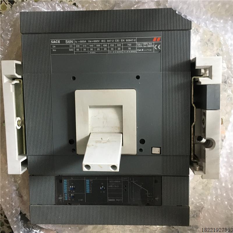 议价S6N插入式塑壳断路器 SACE S6N800 S6H800 PR211可配电操机构