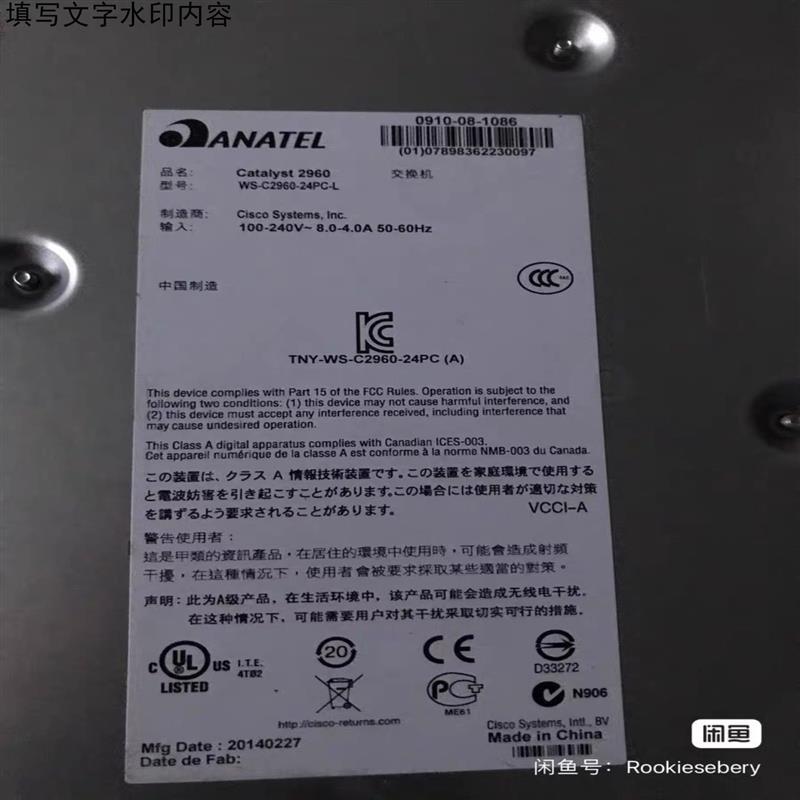议价讨价还价WS-C2960-24PC-L