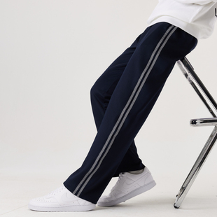 【南韩丝双反光杠】校服裤子小初高中学生服春秋款运动宽松秋冬加