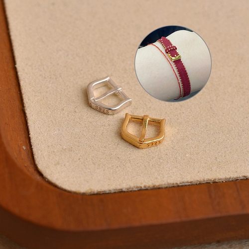 S925银扣手工编织手绳戒指表带扣