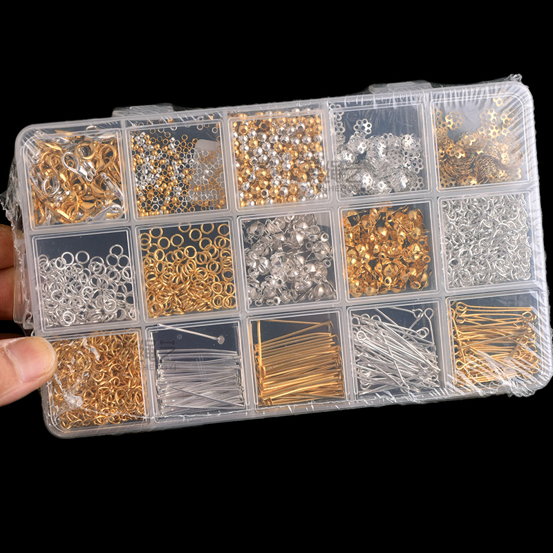 手工制作手链项链手串基础配件材料包套盒花托包扣延长链9字T字针