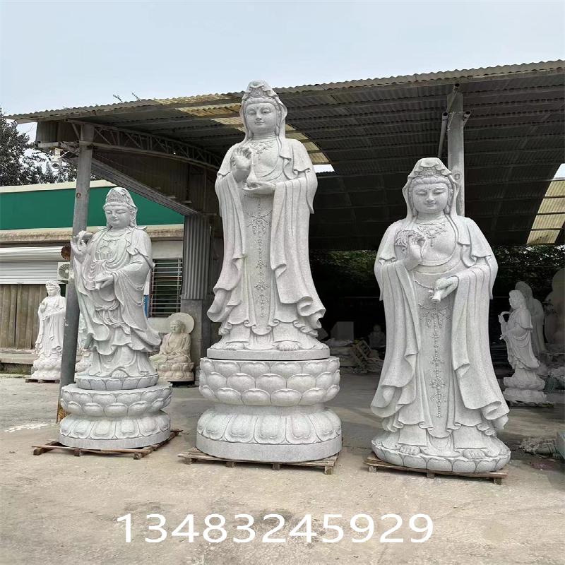 滴水观音汉白玉石雕 杨柳观音 送子观音景区寺庙供奉佛像定制摆件