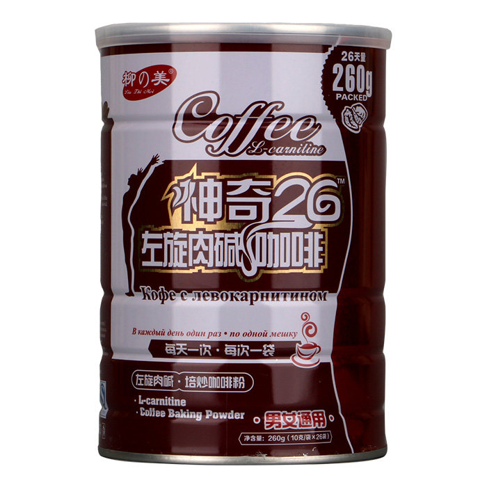 柳美神奇26左旋肉碱咖啡360瘦咔黑咖啡巴西咖啡饱腹感抑制食欲强