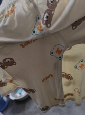 潮派牛宝七分袖七分裤睡衣套装