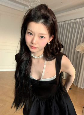 Mummy Cat 下蛋喵【小猫耳朵】蝴蝶结吊带无袖收腰蓬蓬裙连衣裙