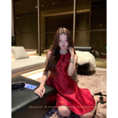 新年红立体蝴蝶结礼服无袖 幸运女神 连衣裙 Cat下蛋喵 Mummy