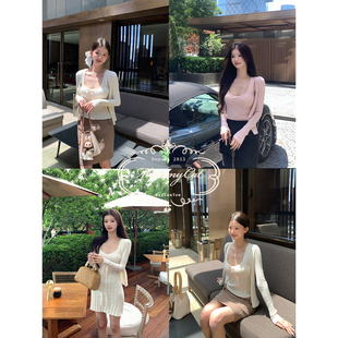 修身 Mummy Cat下蛋喵 25新品 連衣裙三件套 彈力舒適針織背心開衫
